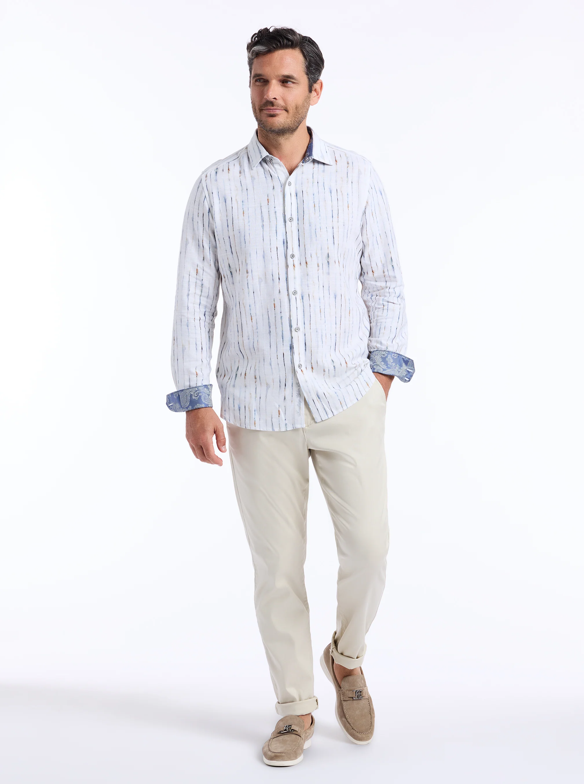 BRADLAUGH LONG SLEEVE BUTTON DOWN SHIRT - Image 8