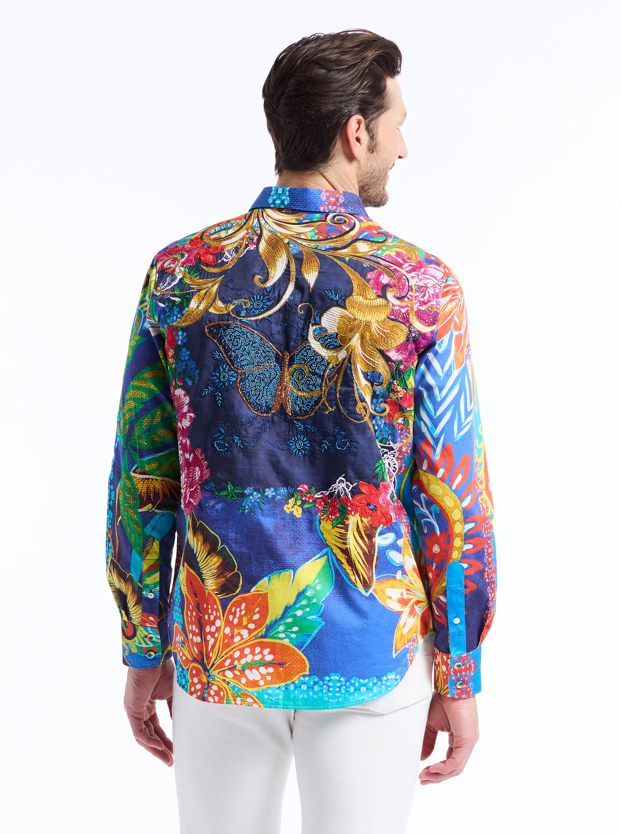 LIMITED EDITION BARSS IN BLOOM LONG SLEEVE BUTTON DOWN SHIRT - Image 4