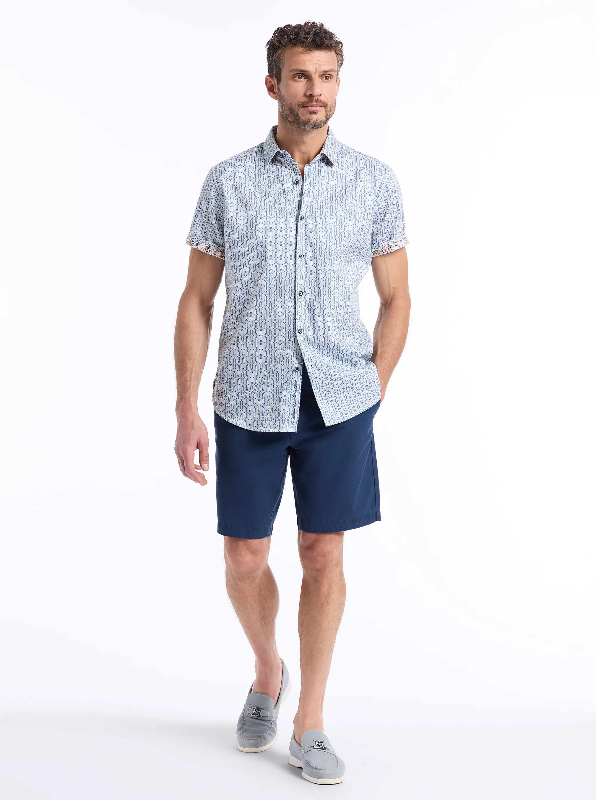 NAPIER SHORT SLEEVE BUTTON DOWN SHIRT - Image 8