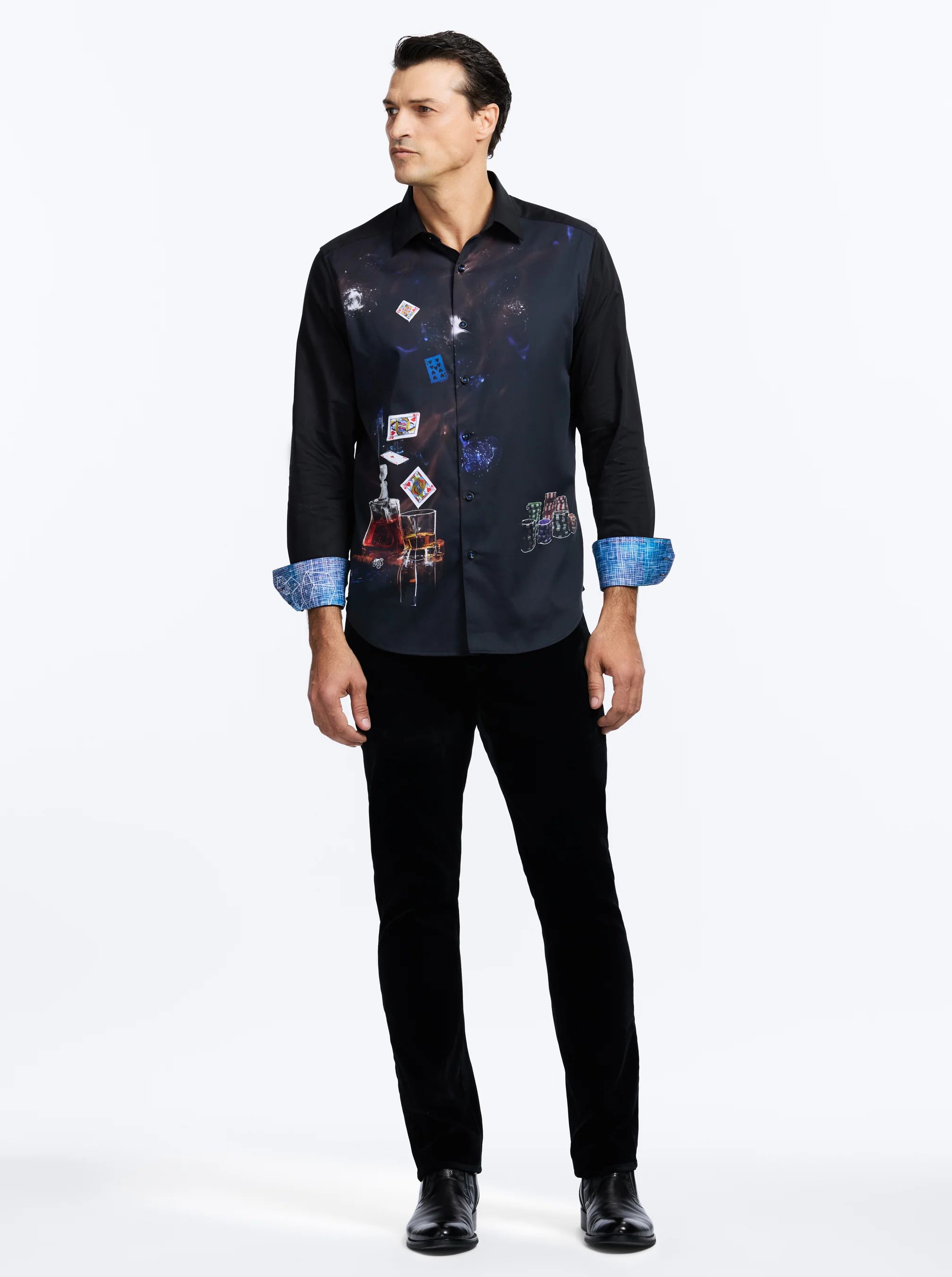 ROYAL FLUSH LONG SLEEVE BUTTON DOWN SHIRT TALL - Image 6
